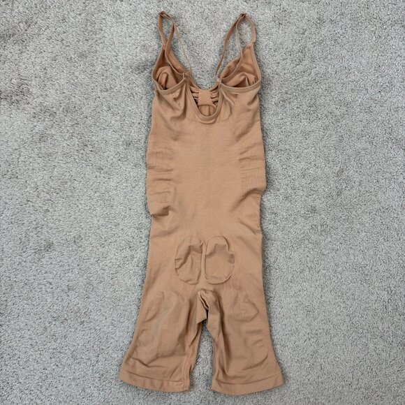 Skims Seamless Sculpt Mid-Thigh Bodysuit Womens Size XXS/XS Ochre - Picture 3 of 4